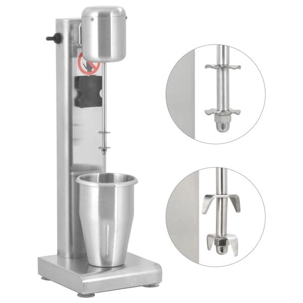 vidaXL Milkshakeblender rostfritt stål 1 L Silver