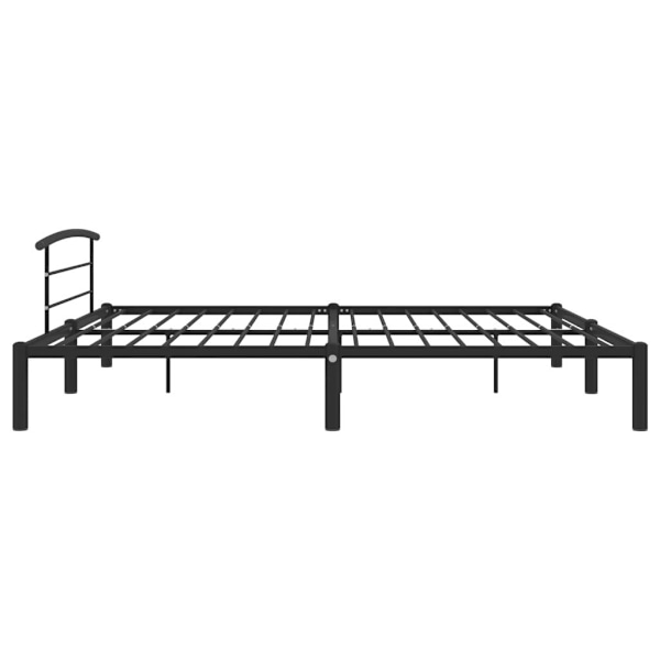 vidaXL Sängram svart metall 200x200 cm Svart