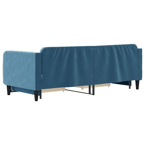 vidaXL Dagbädd utdragbar med lådor blå 80x200 cm sammet Blå
