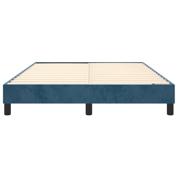vidaXL Ramsäng mörkblå 140x190 cm sammet Blå