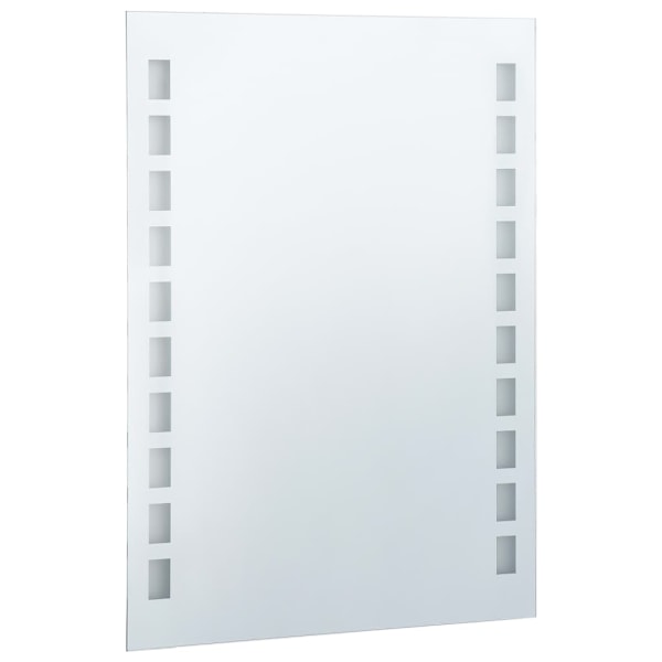 vidaXL Badrumsspegel LED 60x80 cm Silver