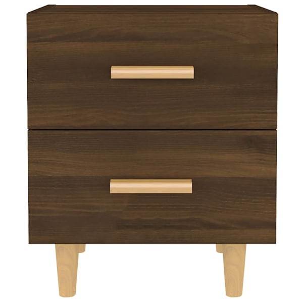 vidaXL Sängbord 2 st brun ek 40x35x47,5 cm Brun