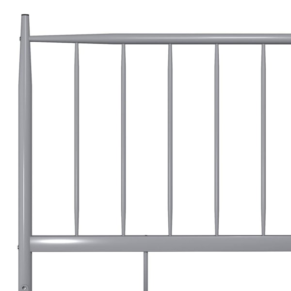 vidaXL Sängram grå metall 120x200 cm grå