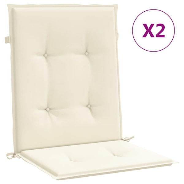 vidaXL Stolsdynor 2 st gräddvit 100x50x3 cm oxfordtyg Creme