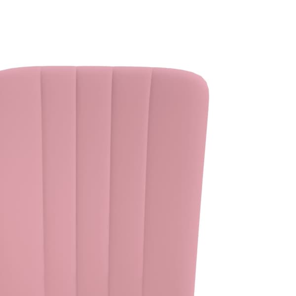vidaXL Matstolar 4 st rosa sammet Rosa