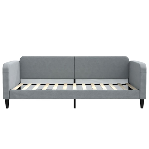 vidaXL Dagbädd utdragbar ljusgrå 100x200 cm tyg Grå