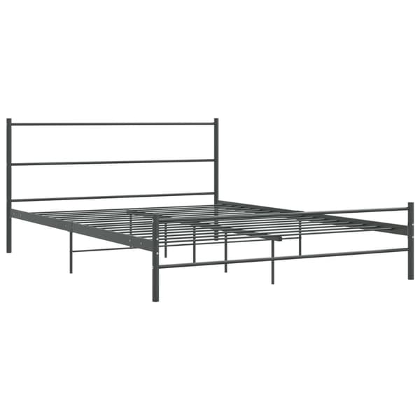 vidaXL Sängram grå metall 140x200 cm grå