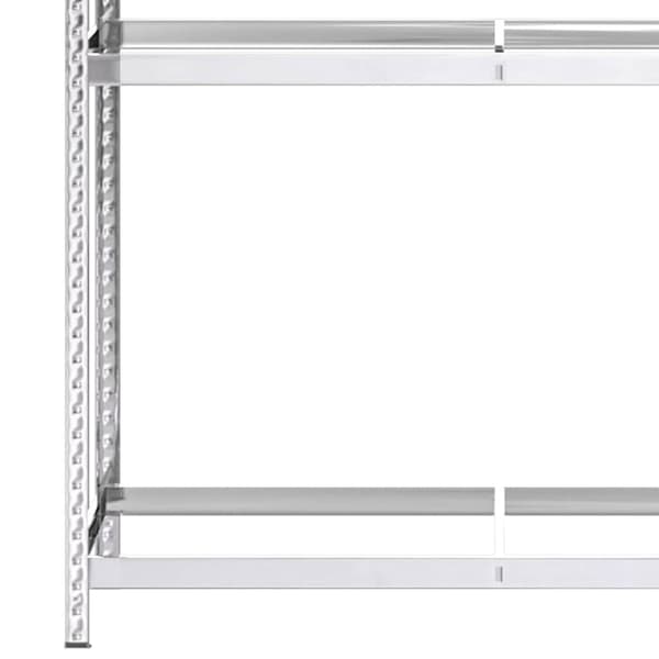 vidaXL Däckställ 3 hyllplan silver 4 st 110x40x200 cm stål Silver
