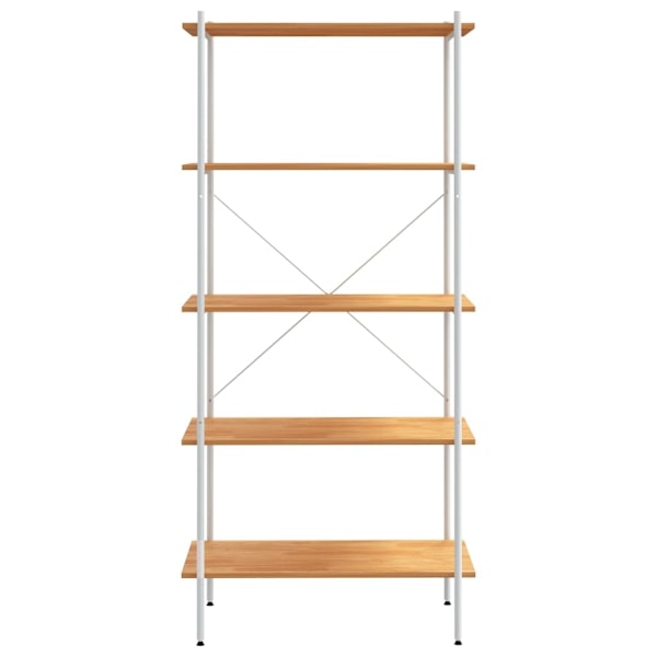 vidaXL Hyllenhet med 5 hyllplan vit och ek 80x40x163 cm Vit