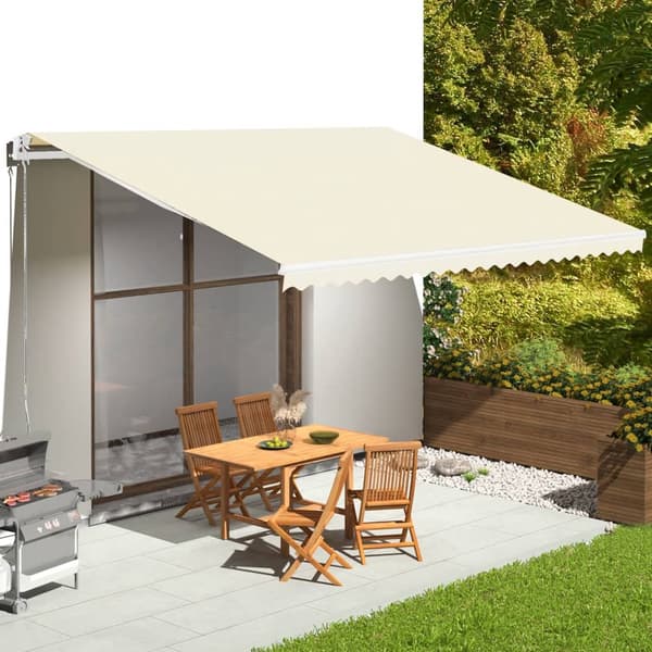 vidaXL Markisväv gräddvit 5x3,5 m Creme