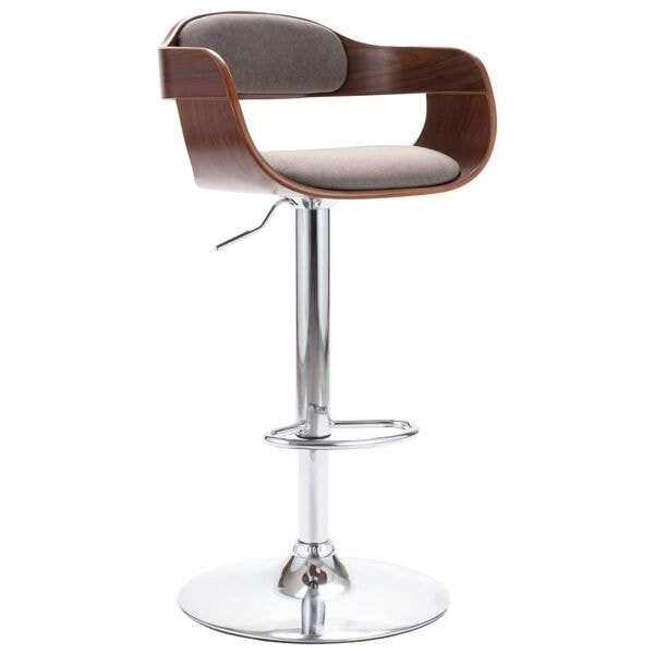 vidaXL Barstol plywood och taupe tyg Taupe