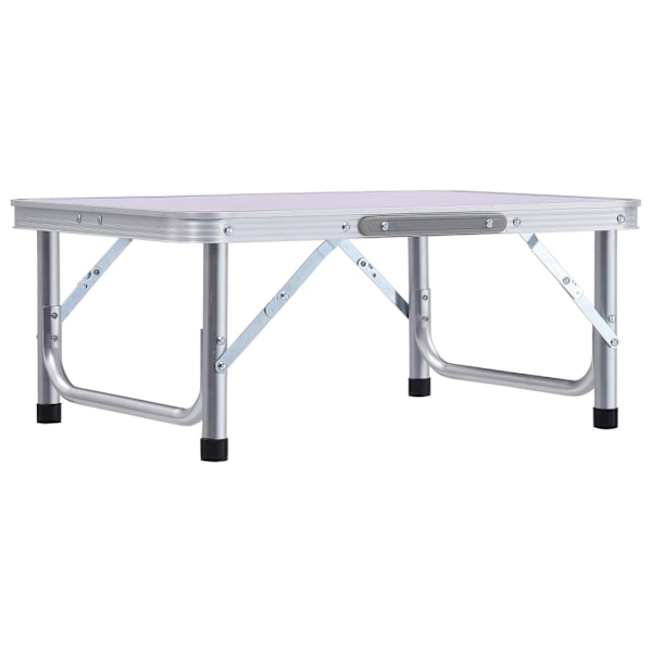 vidaXL Hopfällbart campingbord vit aluminium 60x45 cm Vit