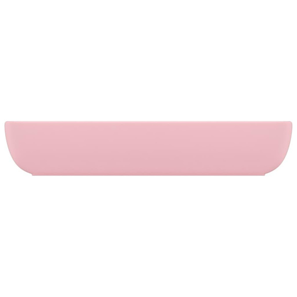 vidaXL Lyxigt rektangulärt handfat matt rosa 71x38 cm keramik Rosa