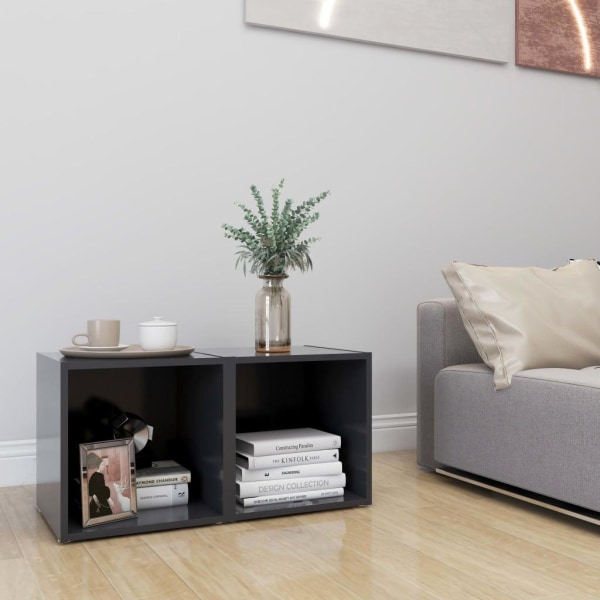 vidaXL Tv-bänkar 2 st grå 37x35x37 cm konstruerat trä grå