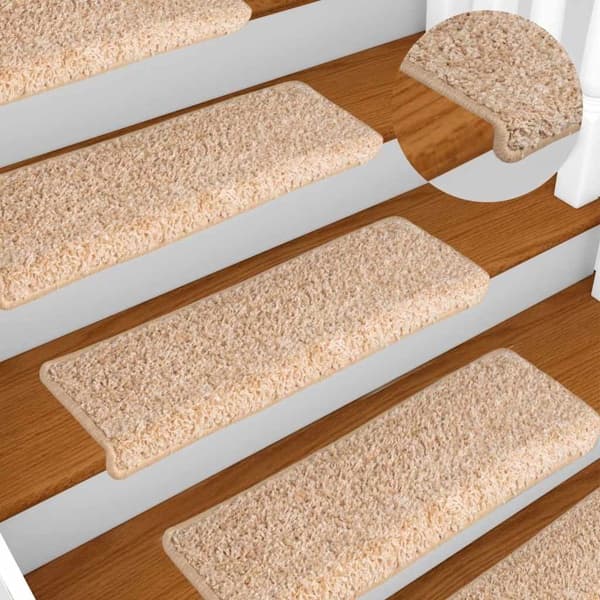 vidaXL Trappstegsmattor 15 st 65x25 cm guld Guld