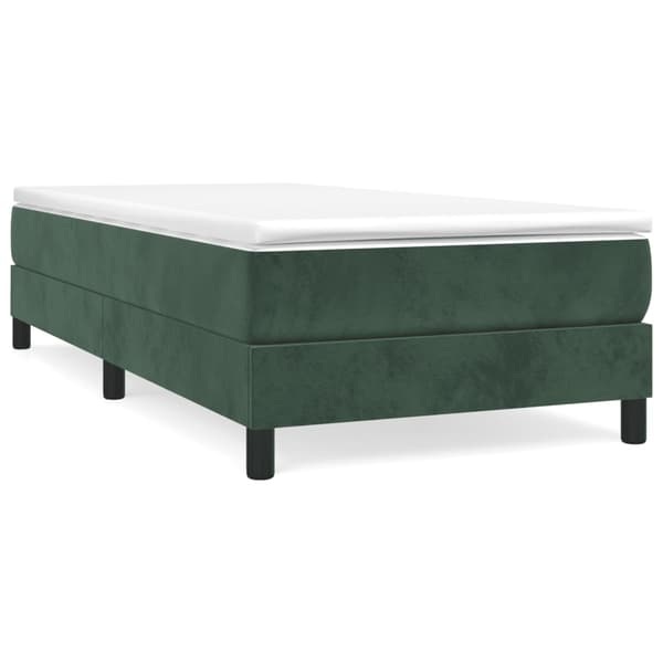 vidaXL Ramsäng med madrass mörkgrön 80x200 cm sammet Grön