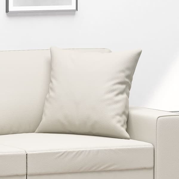 vidaXL Prydnadskuddar 2 st gräddvit 40x40 cm konstläder Kräm