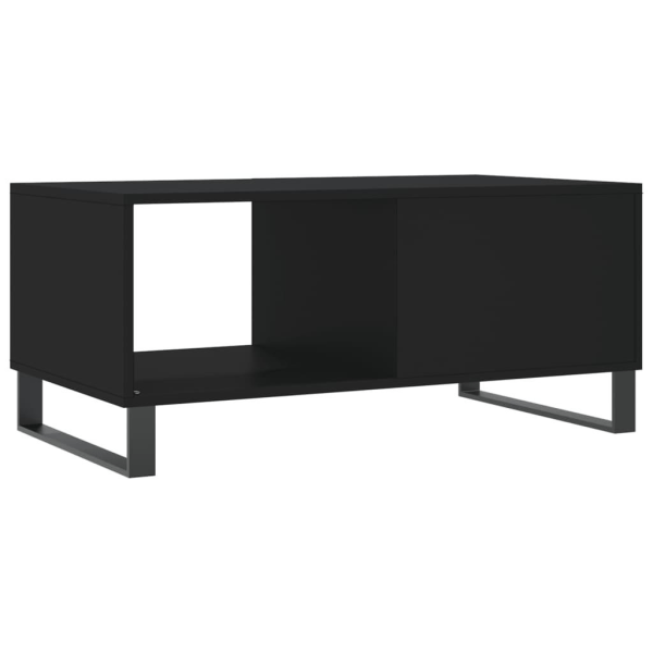 vidaXL Soffbord svart 90x50x40 cm konstruerat trä Svart