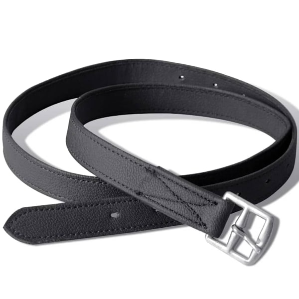 vidaXL Svart Ridsadel 17,5" Äkta läder 12 cm 5-i-1 Set Svart