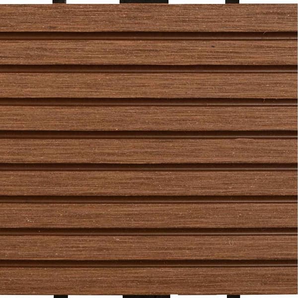 vidaXL WPC Klickgolv 30x30cm 11-pack 1m2 Brun Brun