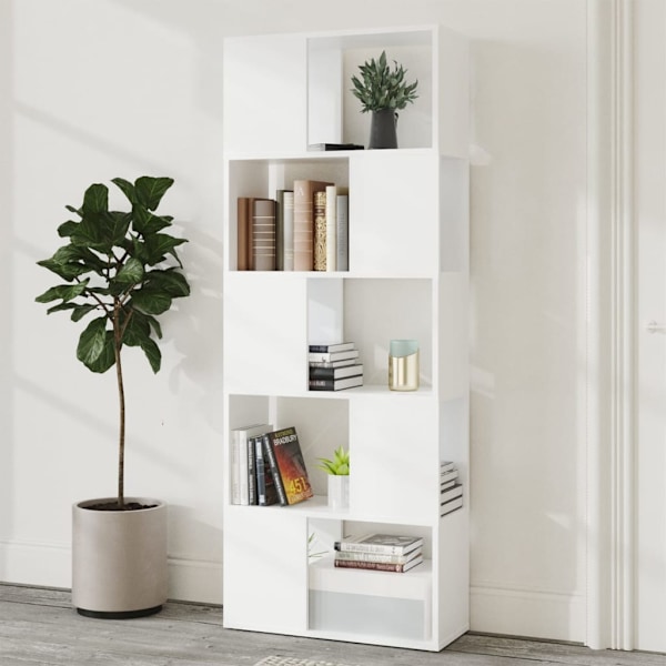 vidaXL Bokhylla Rumsavdelare vit 60x24x155 cm spånskiva Vit