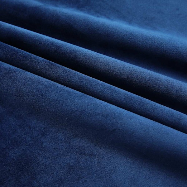 vidaXL Mörkläggningsgardiner 2 st med krokar sammet mörkblå 140x245 cm Blå