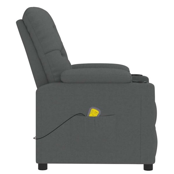 vidaXL Massagefåtölj mörkgrå tyg grå