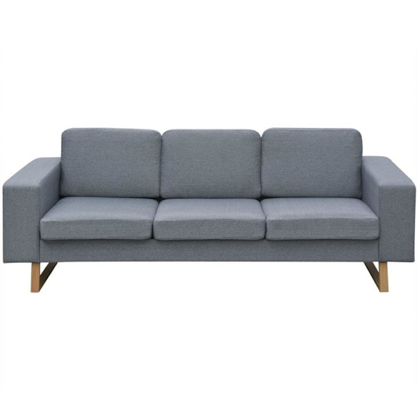 vidaXL Set med 2-sits- och 3-sitssoffa ljusgrå grå