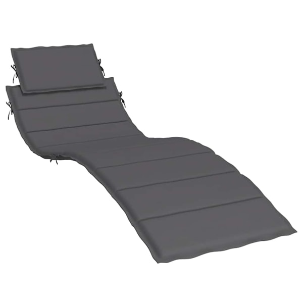 vidaXL Solsängsdyna antracit 186x58x4 cm oxfordtyg Antracit