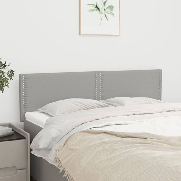 vidaXL Huvudgavlar 2 st ljusgrå 72x5x78/88 cm tyg Grå