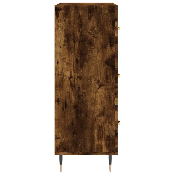 vidaXL Skänk rökfärgad ek 69,5x34x90 cm konstruerat trä Brun