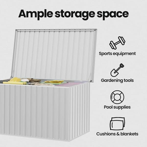 vidaXL Dynbox grå 171x99x93 cm grå