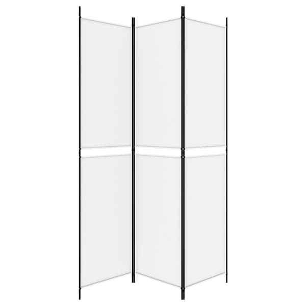 vidaXL Rumsavdelare 3 paneler vit 150x220 cm tyg Vit