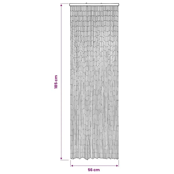 vidaXL Insektsdörrdraperi för husbil i bambu 56x185 cm Brun