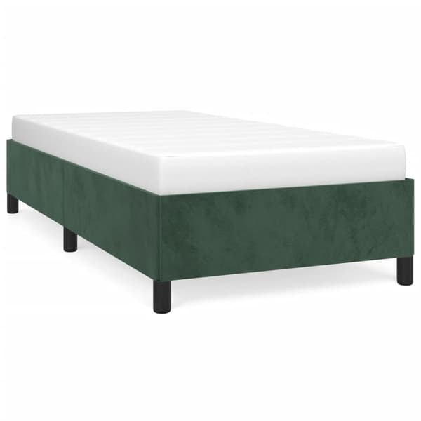 vidaXL Sängram mörkgrön 90x190 cm sammet Grön
