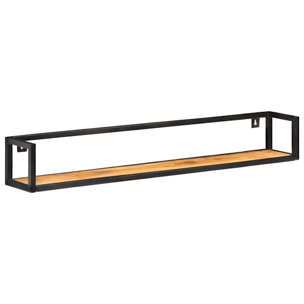 vidaXL Vägghyllor 2 st 120 cm massivt akaciaträ Brun