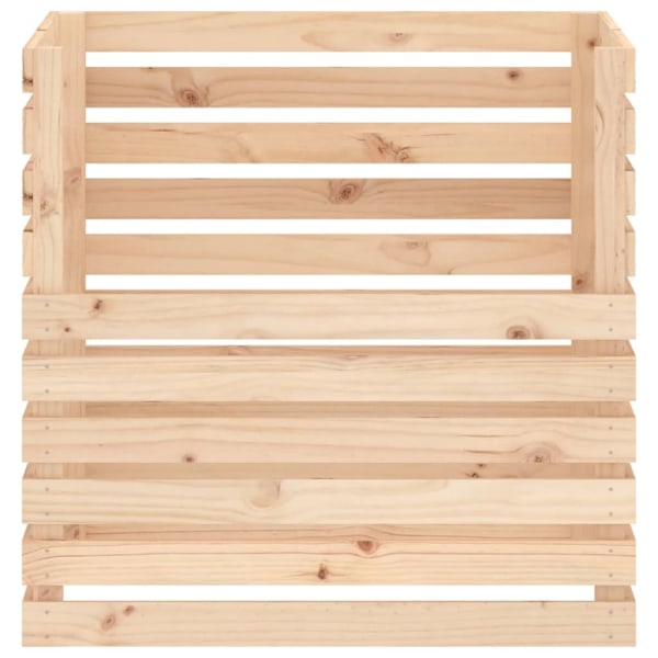 vidaXL Kompostlåda 80x80x78 cm massiv furu Brun