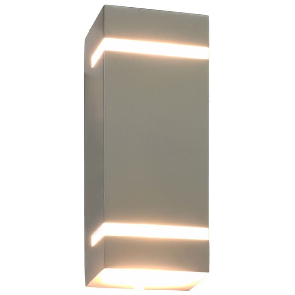 vidaXL Utomhusvägglampa 2 st 35 W silver rektangulär Silver