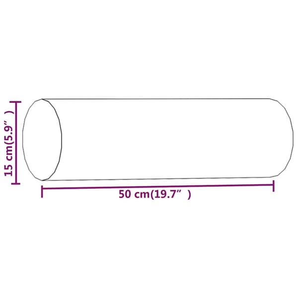 vidaXL Prydnadskuddar 2 st mörkgrå Ø15x50 cm tyg Grå