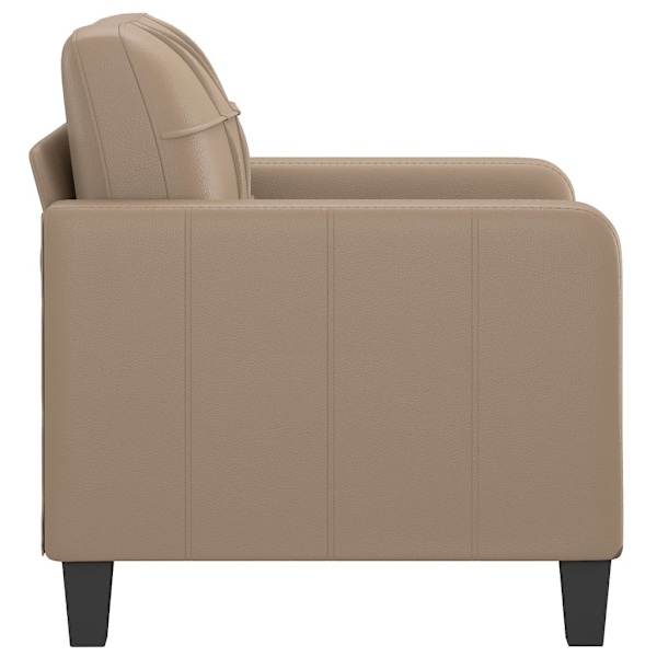 vidaXL Fåtölj Cappuccino 60 cm konstläder Brun