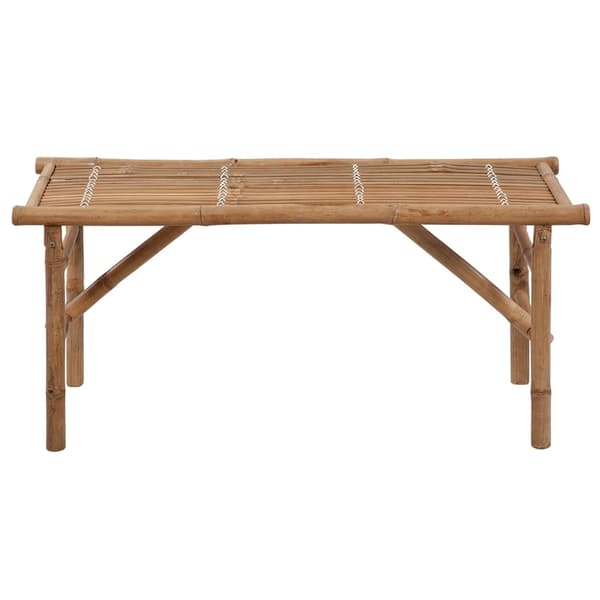 vidaXL Hopfällbar trädgårdsbänk med dyna 118 cm bambu grå