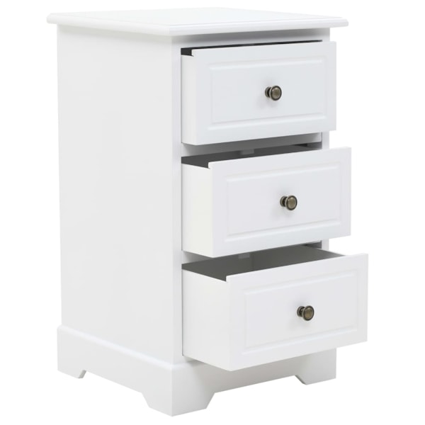 vidaXL Nattduksbord MDF och furu 35x32x59 cm Vit
