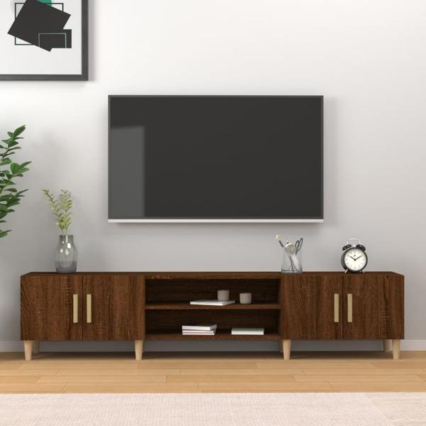 vidaXL Tv-bänk brun ek 180x31,5x40 cm konstruerat trä Brun