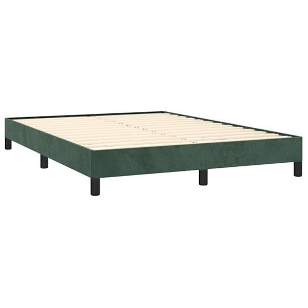 vidaXL Sängram utan madrass mörkgrön 140x200 cm sammet Grön