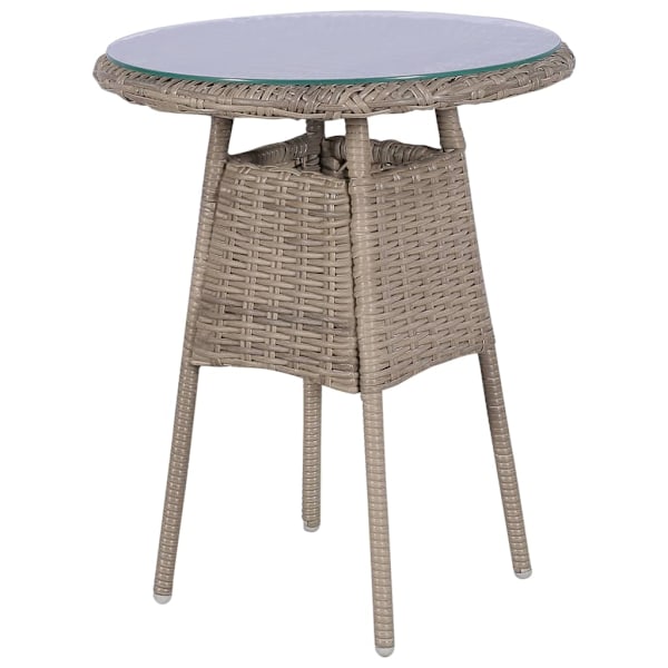 vidaXL Bistrogrupp 3 delar med dynor konstrotting brun Brun