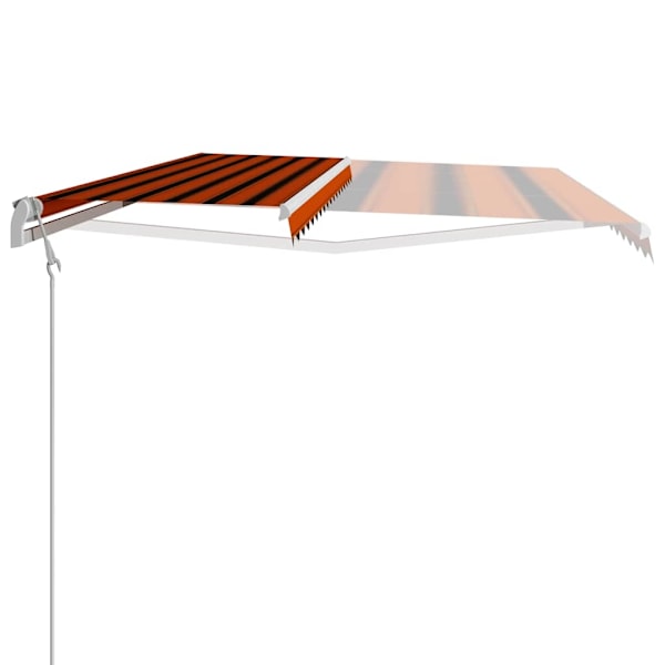 vidaXL Markis automatiskt infällbar 400x300 cm orange och brun Orange