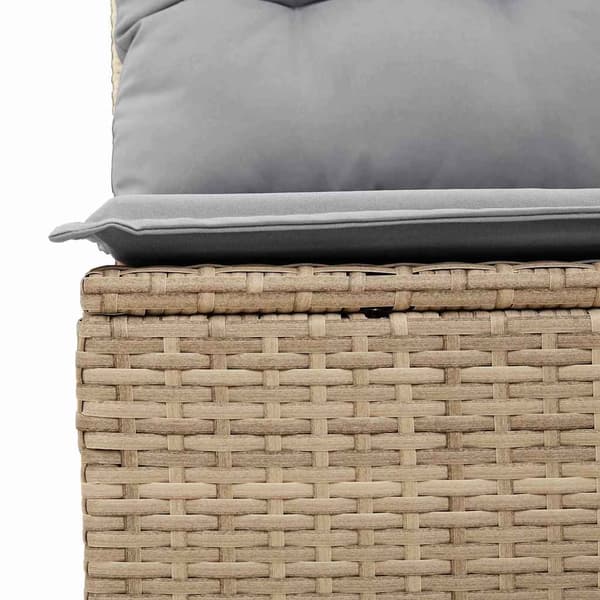 vidaXL Trädgårdsoffset 8 pcs Beige konstrotting Beige