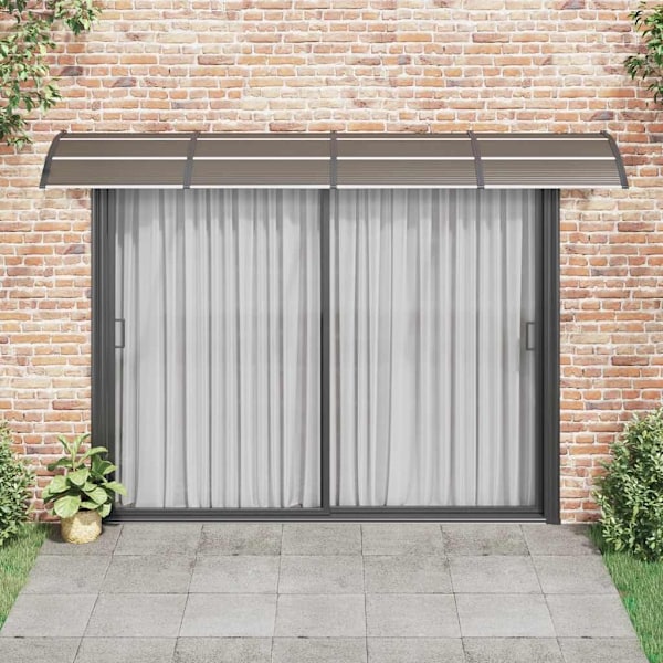 vidaXL Entrétak svart 350x100 cm polykarbonat Svart