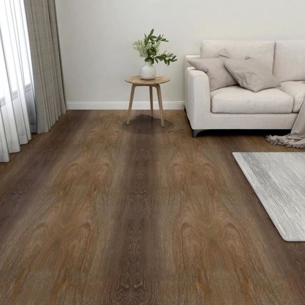 vidaXL Självhäftande golvplankor 20 st PVC 1,86 m² brun Brun