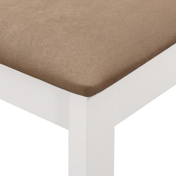 vidaXL Matgrupp 5 delar MDF vit Vit